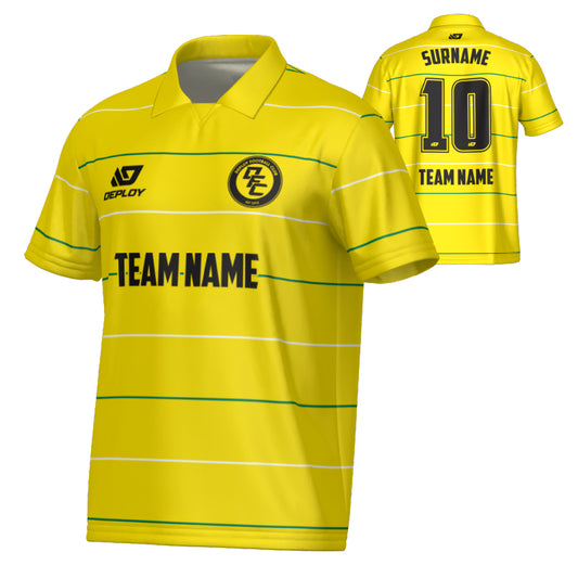 Grid Collared Jersey - Yellow