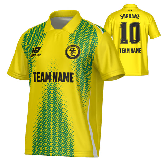 Halftone Collared Jersey - Yellow