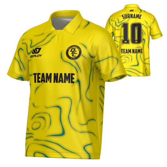 Marble Collared Jersey - Yellow