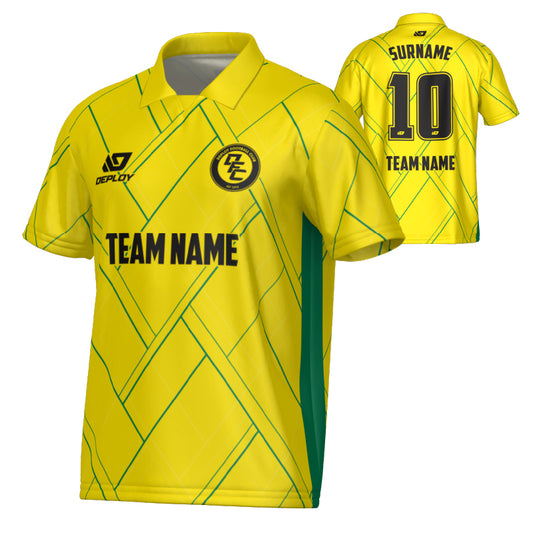 Plaid Collared Jersey - Yellow