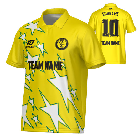 Stars Collared Jersey - Yellow