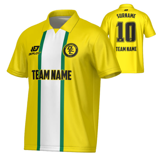 Stripe Collared Jersey - Yellow
