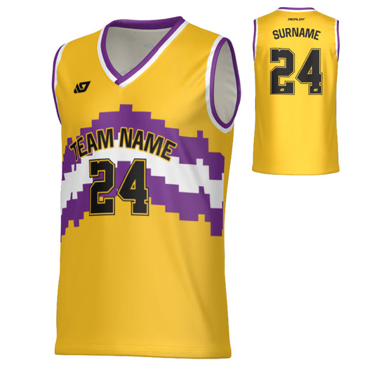 Altitude Basketball Jersey - Yellow & Purple