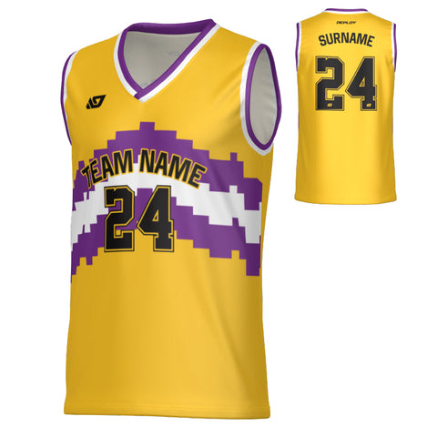 Altitude Basketball Jersey - Yellow & Purple