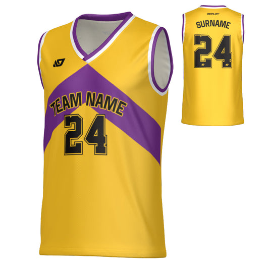 Aspire Basketball Jersey - Yellow & Purple