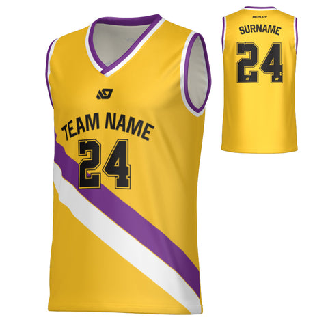 Drift Basketball Jersey - Yellow & Purple