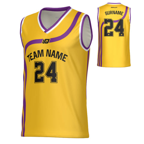 Halo Basketball Jersey - Yellow & Purple