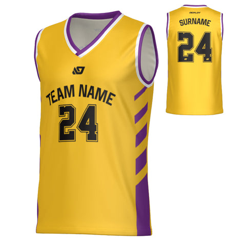 Sprint Basketball Jersey - Yellow & Purple