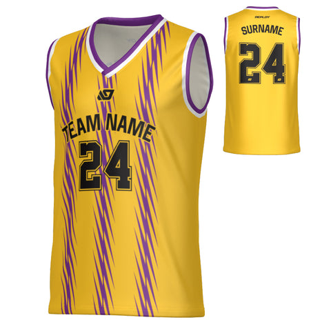 Torrent Basketball Jersey - Yellow & Purple