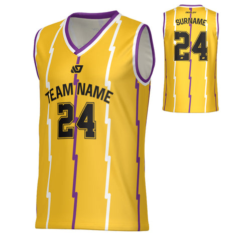 Volt Basketball Jersey - Yellow & Purple