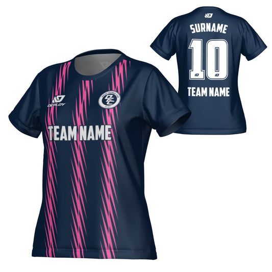 Zig Zag Womens Jersey - Navy & Pink