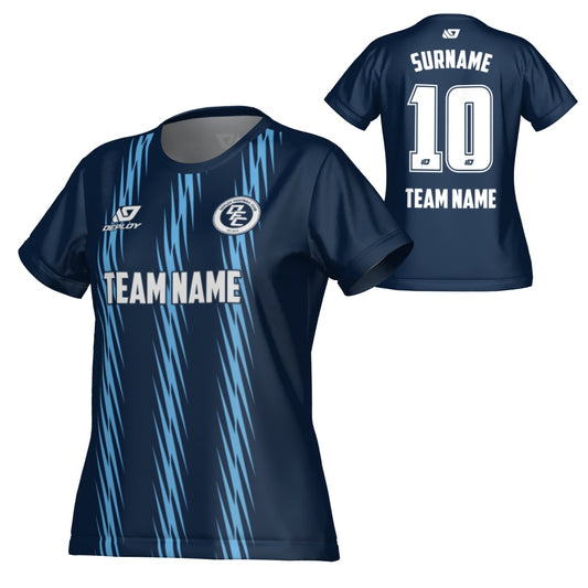 Zig Zag Womens Jersey - Navy & Sky Blue