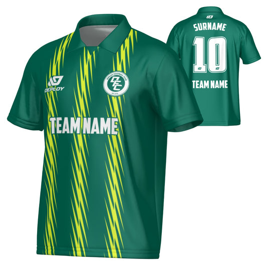 Zig Zag Collared Jersey - Green