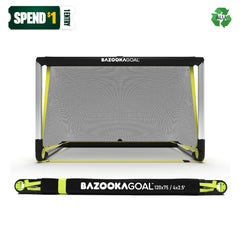Bazooka Goal Aluminium - 4ft Hybrid Pop Up Goal - 120x75cm Deploy Football