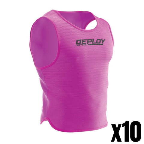 Bundle Pack - 10x Deploy Bibs - Pink - Deploy Football - Australia's Best Footballs & Soccer Balls