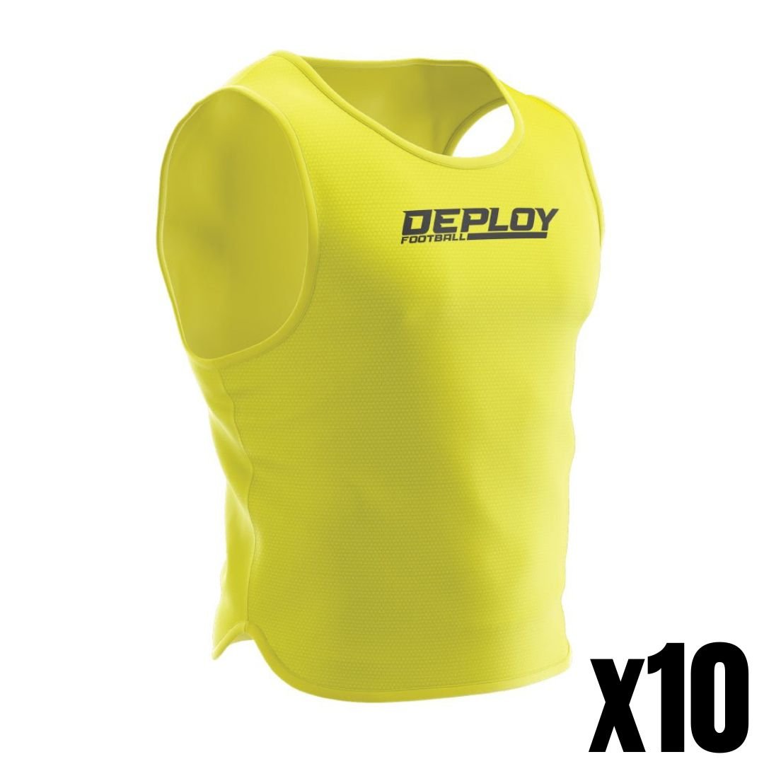 Bundle Pack - 10x Deploy Bibs - Yellow - Deploy Football - Australia's Best Footballs & Soccer Balls