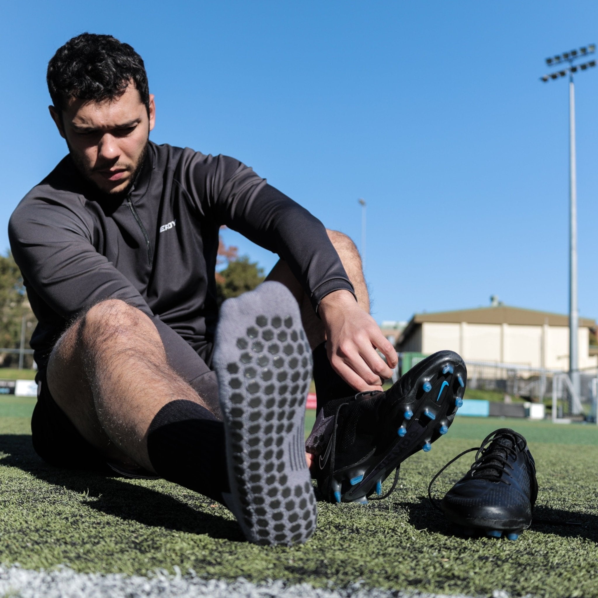 Bundle Pack - 10x Grip Socks - Black Deploy Football