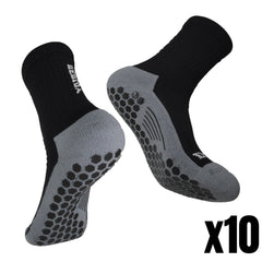 Bundle Pack - 10x Grip Socks - Black Deploy Football