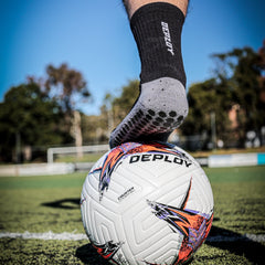 Bundle Pack - 3x Grip Socks - Black Deploy Football