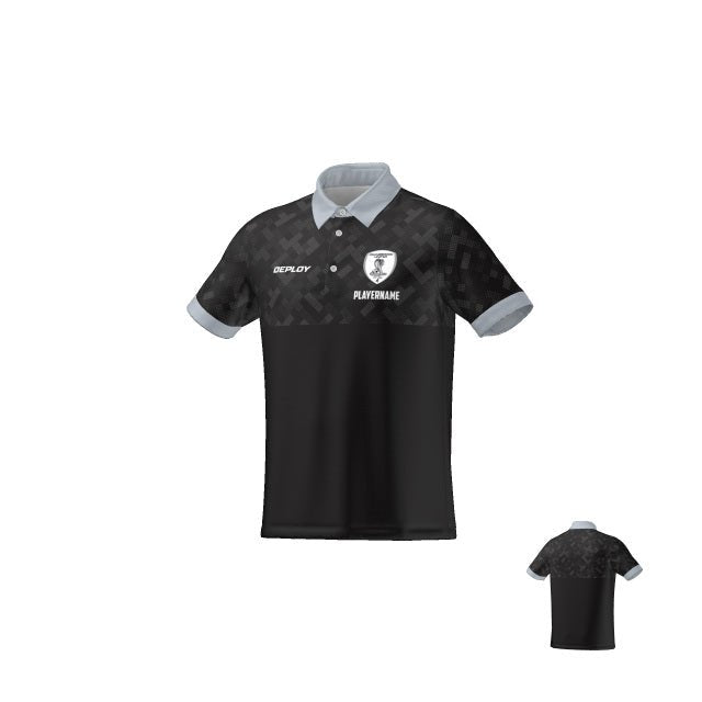 Cranebrook United FC - Stage Polo - Unisex & Youth - Black Deploy Football