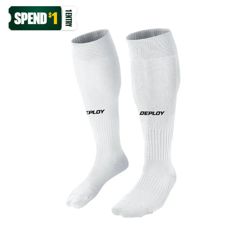 Deploy Performance Football Socks - White Deploy Football