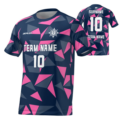 Flight Jersey Fragments - Navy & Pink