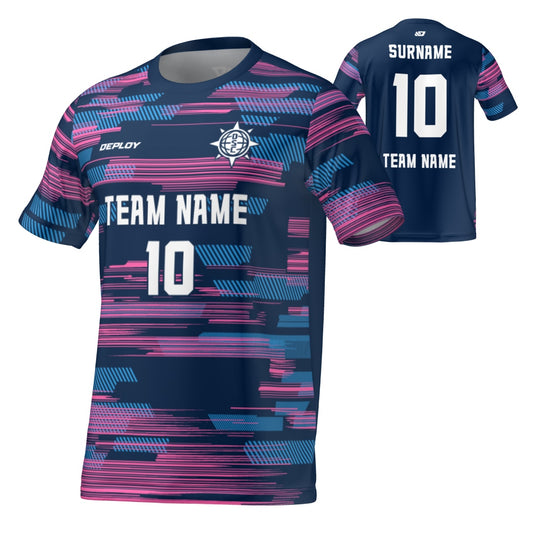 Flight Jersey Glitch - Navy & Pink
