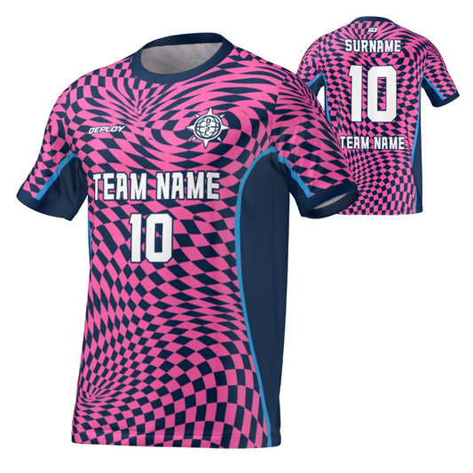 Flight Jersey Warped - Navy & Pink