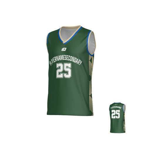 Totem Basketball Jersey - Green & Cream