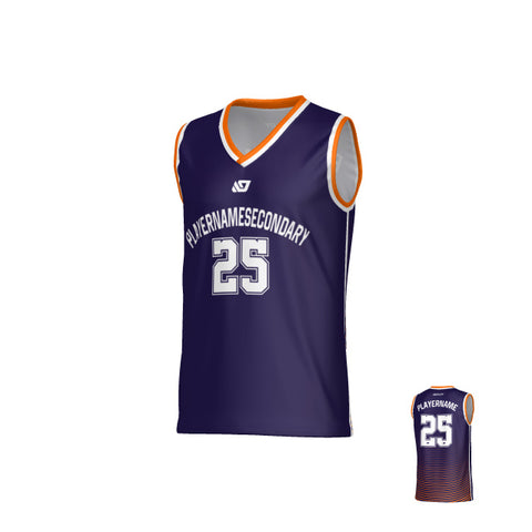 Aero Basketball Jersey - Purple & Orange