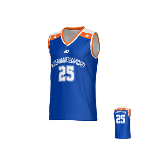 Core Basketball Jersey - Blue & Orange