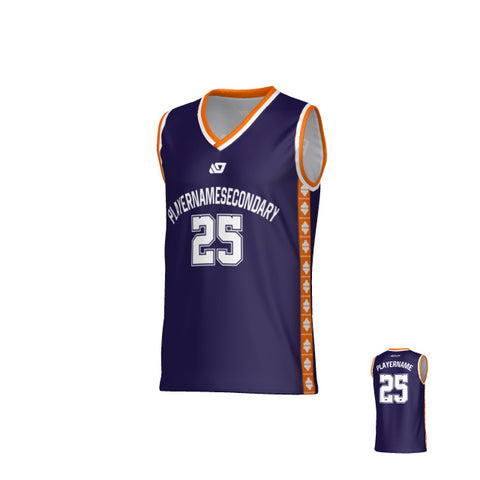 Tile Basketball Jersey - Purple & Orange