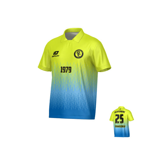 Fade Collared Jersey - Neon Yellow