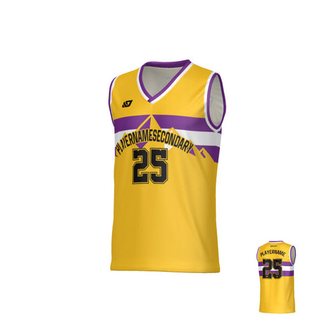 Summit Basketball Jersey - Yellow & Purple