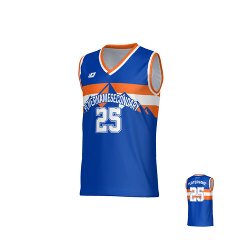 Summit Basketball Jersey - Blue & Orange