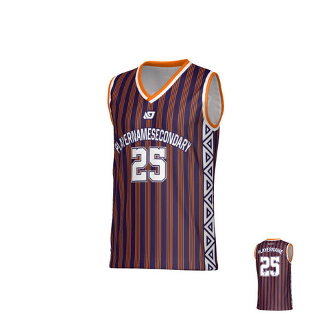 Heritage Basketball Jersey - Purple & Orange