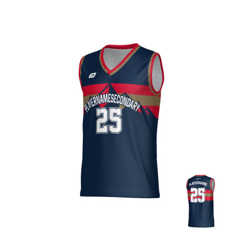 Summit Basketball Jersey - Navy & Red
