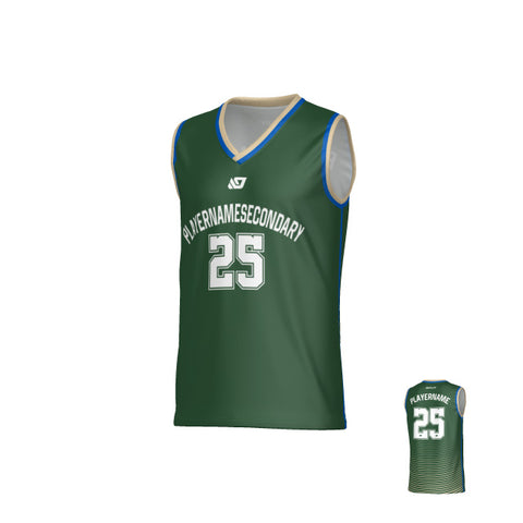 Aero Basketball Jersey - Green & Cream