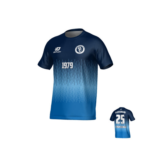 Fade Jersey - Navy & Sky Blue