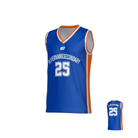 Vector Basketball Jersey - Blue & Orange