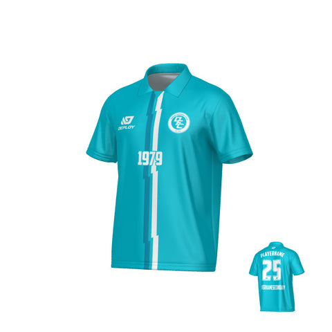 Lightning Collared Jersey - Teal