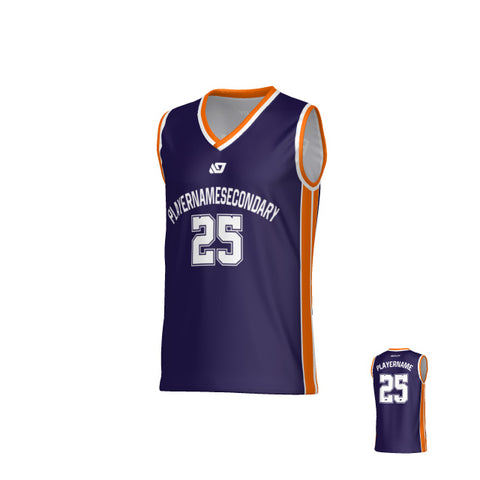 Channel Basketball Jersey - Purple & Orange