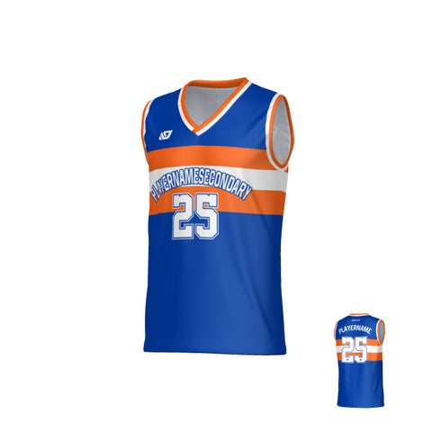 Legacy Basketball Jersey - Blue & Orange