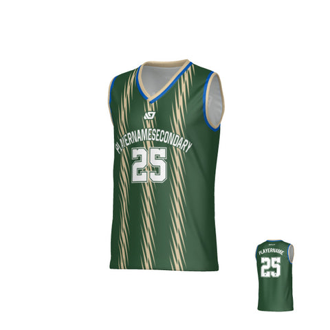 Torrent Basketball Jersey - Green & Cream