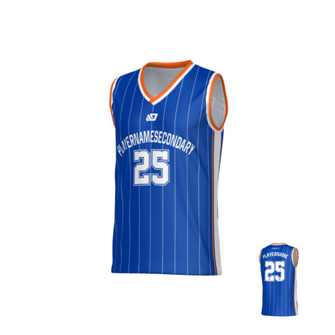 Vortex Basketball Jersey - Blue & Orange
