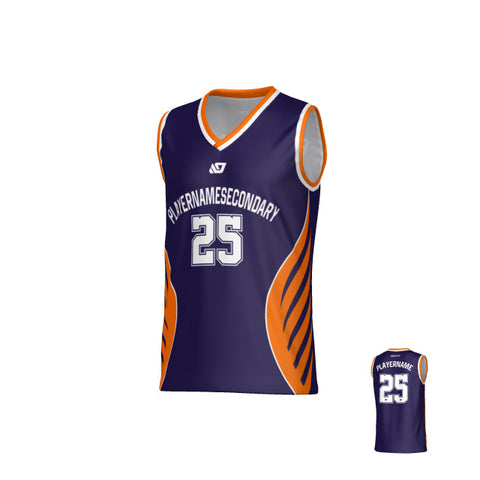 Wings Basketball Jersey - Purple & Orange