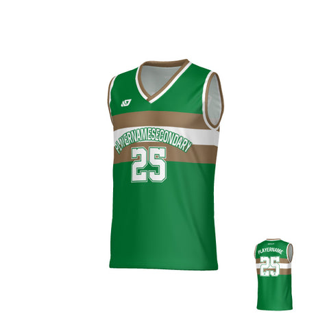 Legacy Basketball Jersey - Pine Green & Gold