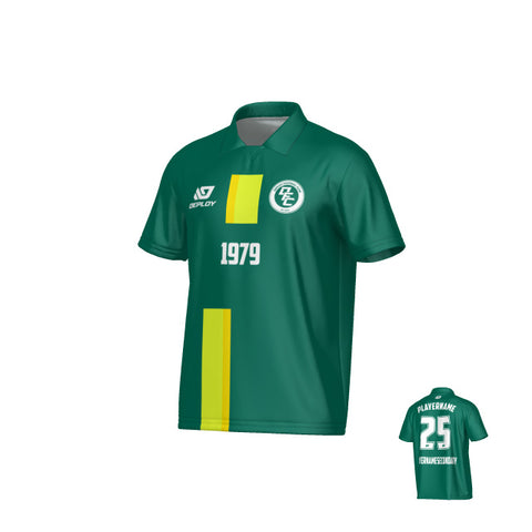 Block Collared Jersey - Green