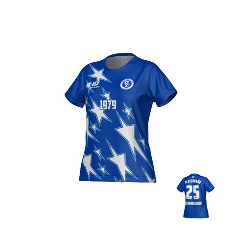 Stars Womens Jersey - Royal Blue & Sky Blue