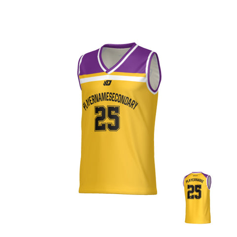 Captain Basketball Jersey - Yellow & Purple
